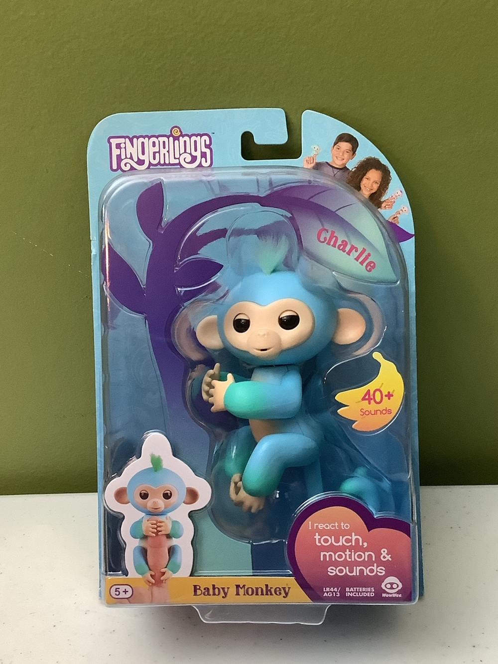 Fingerlings Baby Monkey Charlie, blue